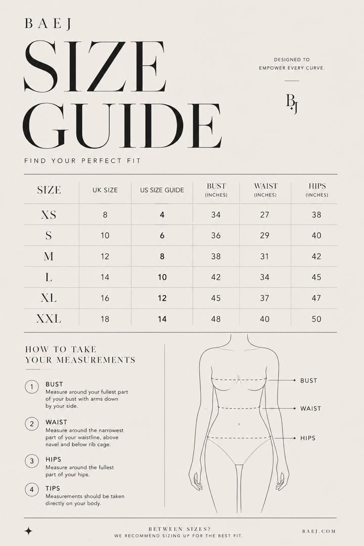BAEJ Size Guide