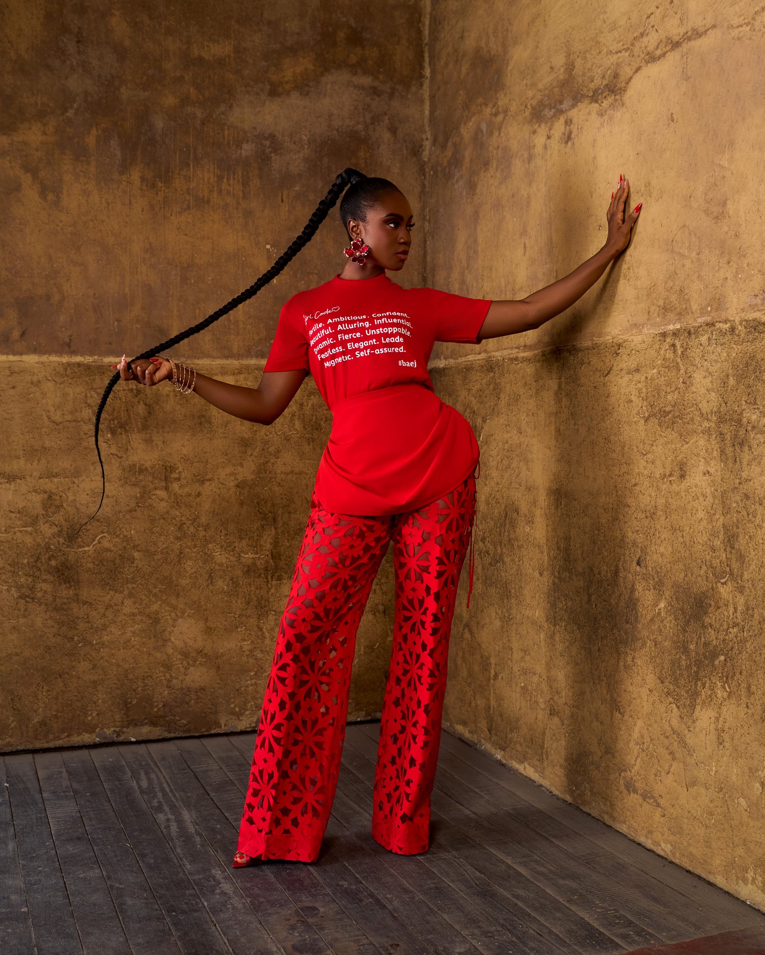 Drawstring Lazzercut Pant Set