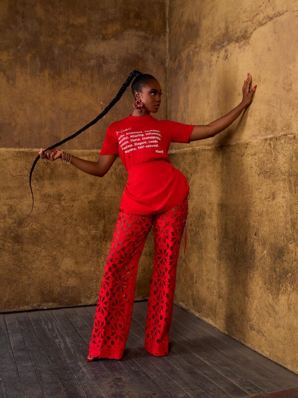 Drawstring Lazercut Pant by Lola Baej