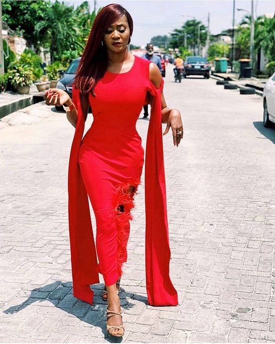 A BAEJ customer wearing her piece