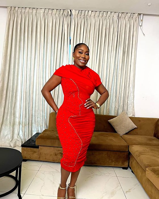 A BAEJ customer wearing her piece